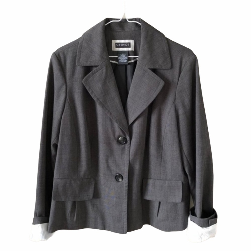 WOMEN’S Plus Size Grey Lined Blazer Size 16